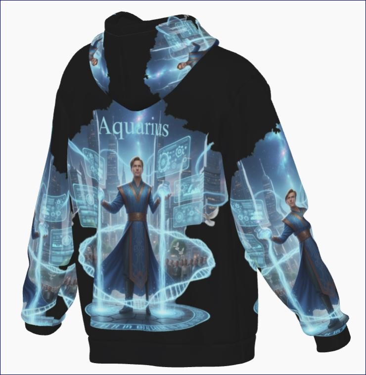 AQUARIUS WHITE MAN HOODIE2